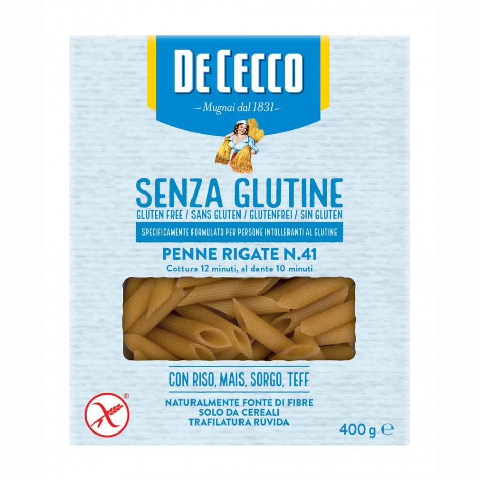 Ζυμαρικά Penne Rigate no. 41 χωρίς Γλουτένη  De Cecco 