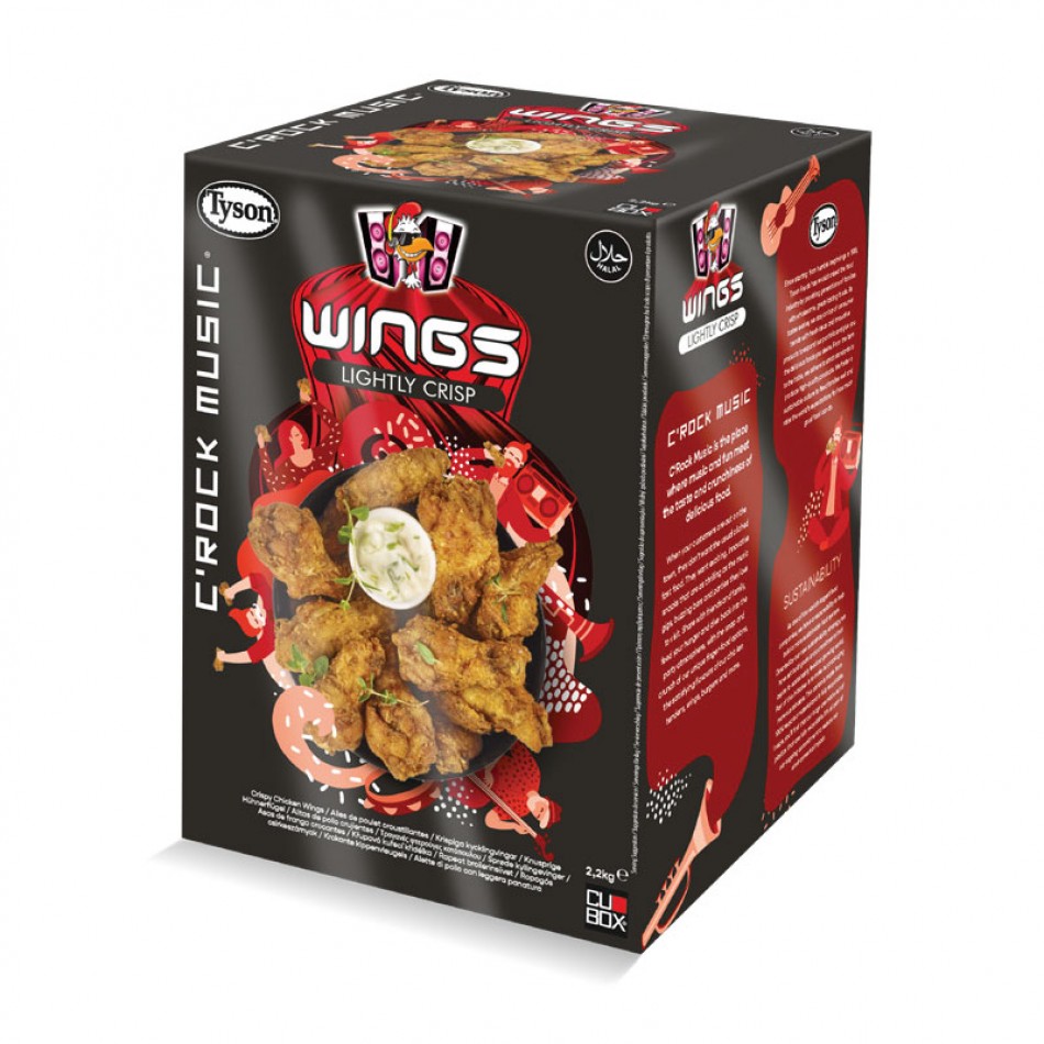 Προψημένο Κοτόπουλο πανέ Wings Lightly Crisp Cubox 