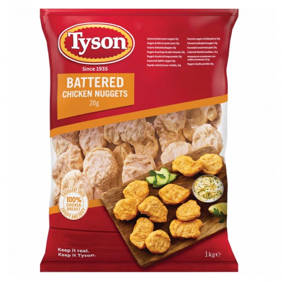Προψημένα Battered  Nuggets κοτόπουλου (22gr) Tyson