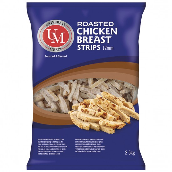 Προψημένες λωρίδες στήθους κοτόπουλου (12 mm) Universal Meats