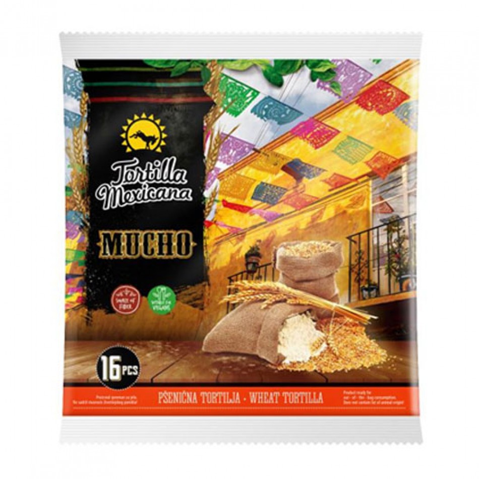 Mucho Πίτες Τορτίγια 20 cm από σιτάλευρο (16 πίτες) Tortilla Mexicana