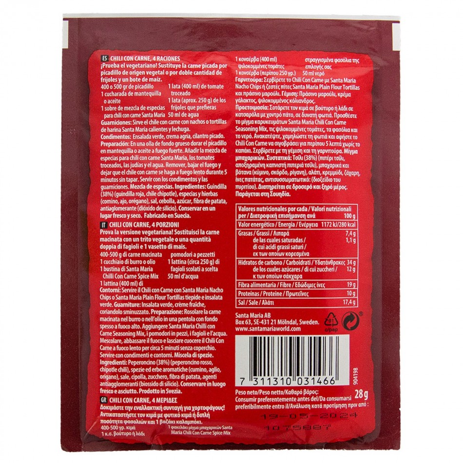 Chilli Seasoning Mix Santa Maria