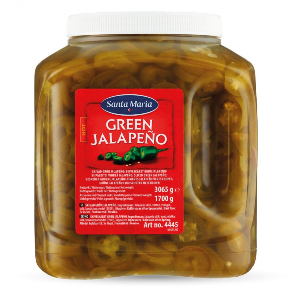 Ροδέλες από πράσινες πιπεριές Jalapeños Santa Maria