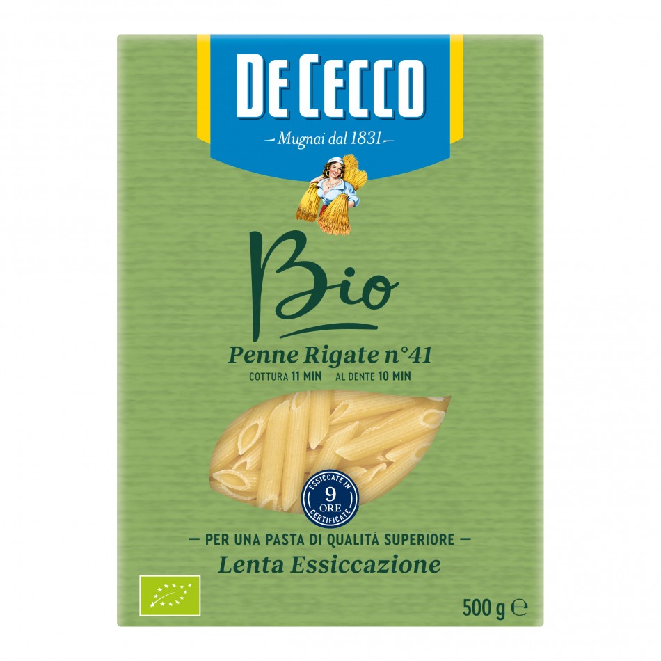 Ζυμαρικά Οργανικά Penne Rigate no. 41 De Cecco 