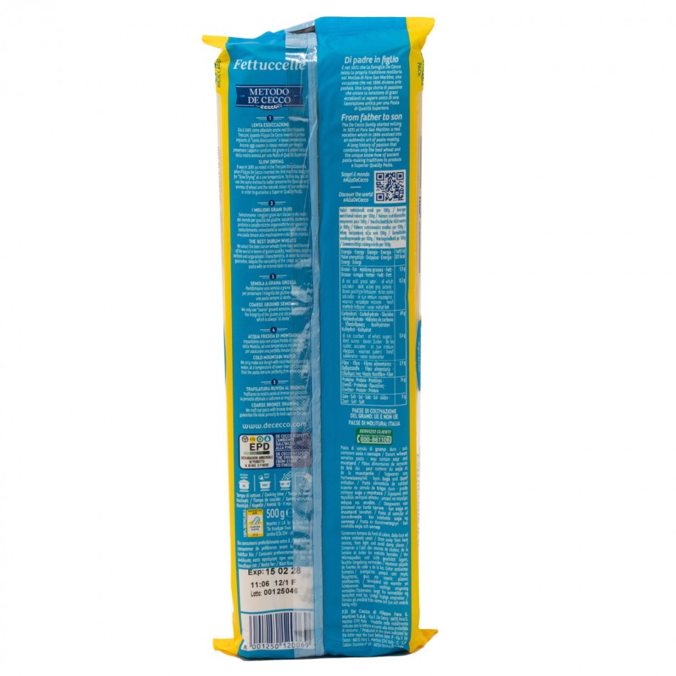 Ζυμαρικά Fettuccelle no. 6 De Cecco
