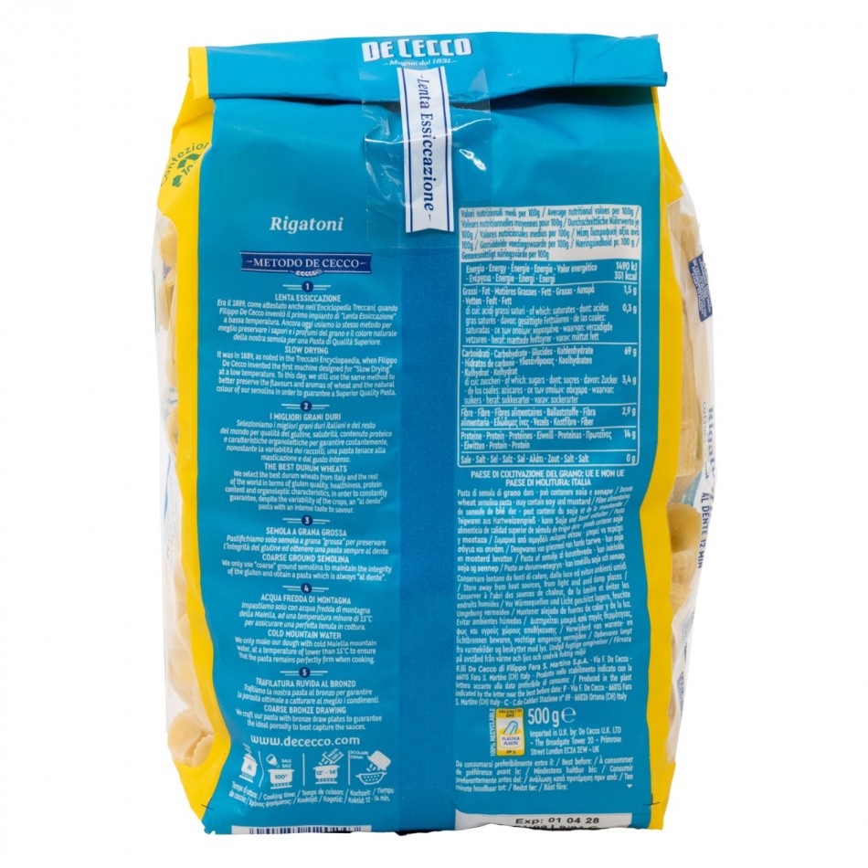 Ζυμαρικά Rigatoni no. 24 De Cecco