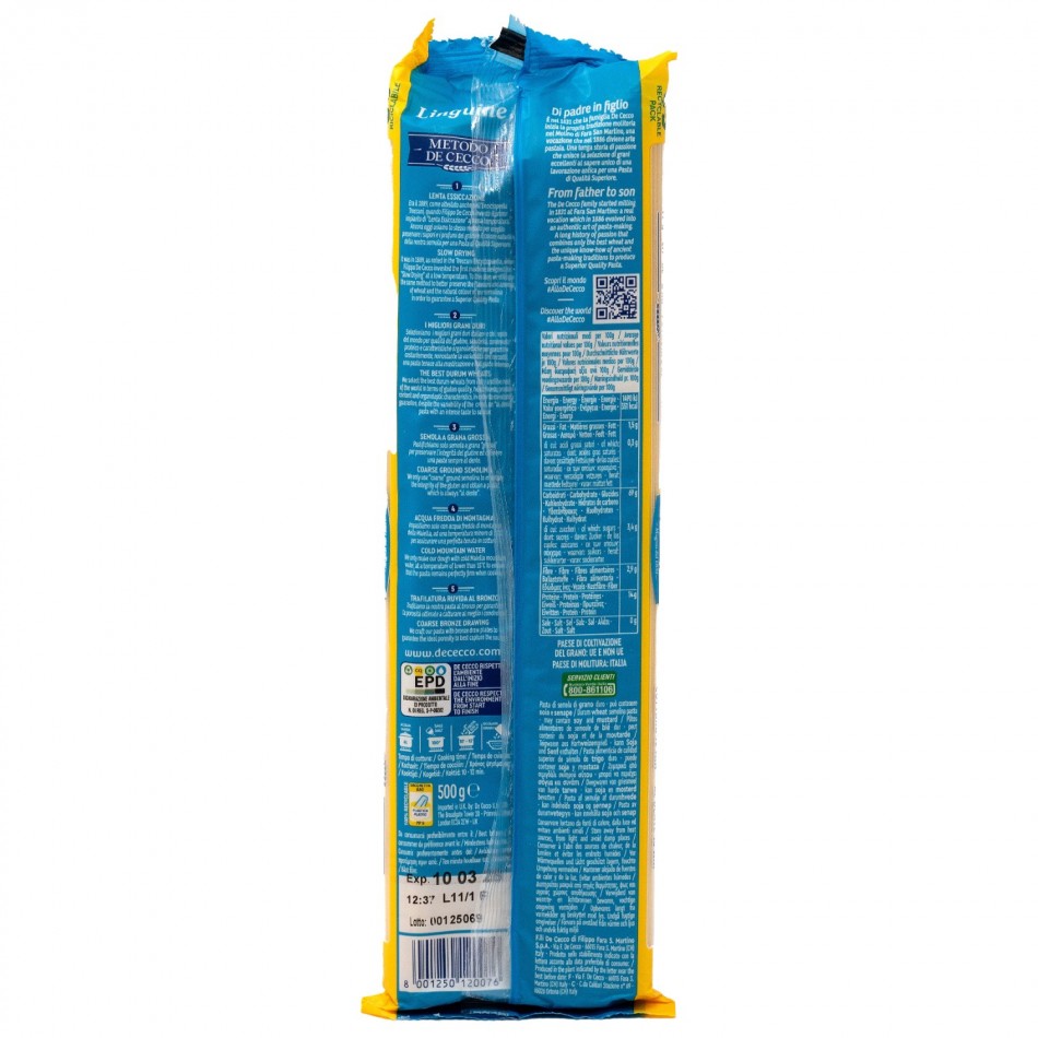 Ζυμαρικά Linguine no. 7 De Cecco