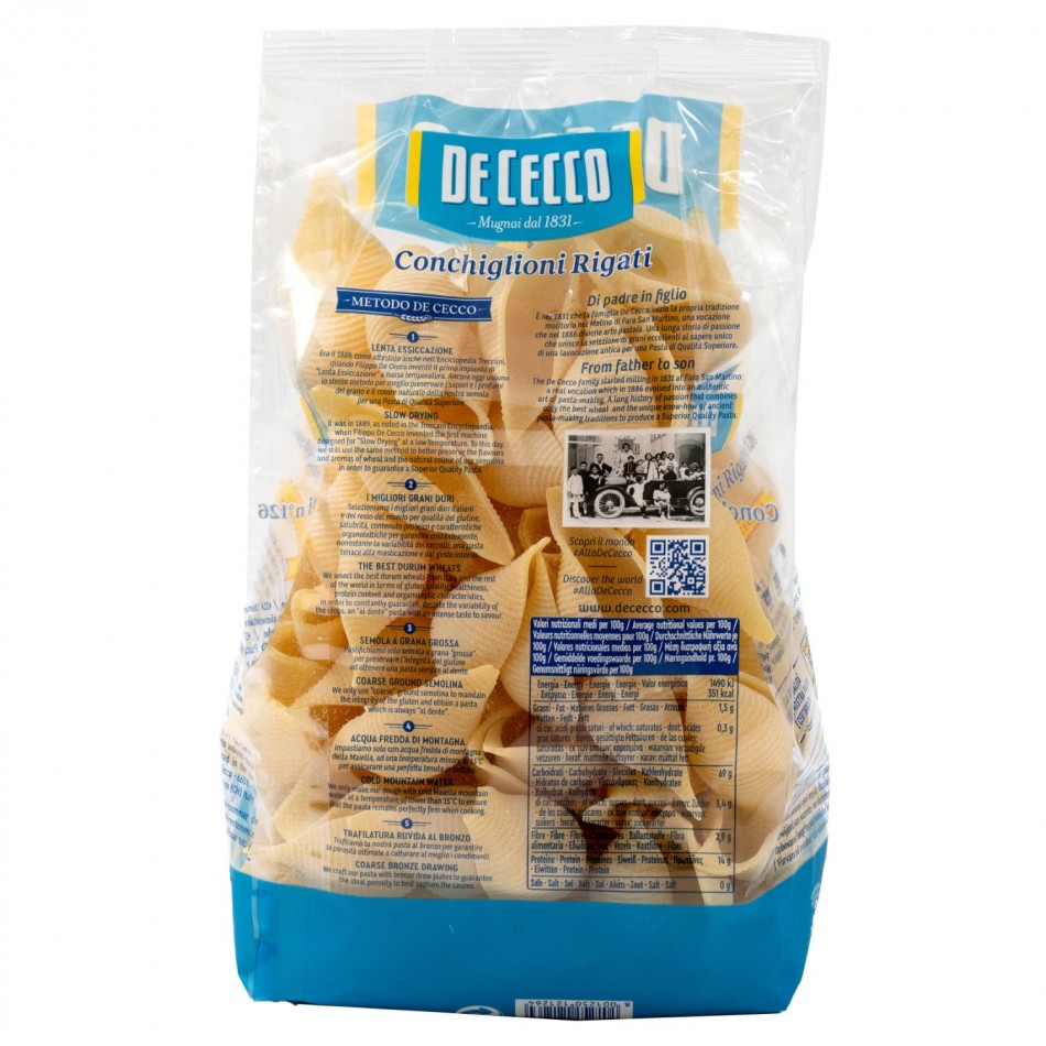 Ζυμαρικά Conchiglioni Rigati De Cecco