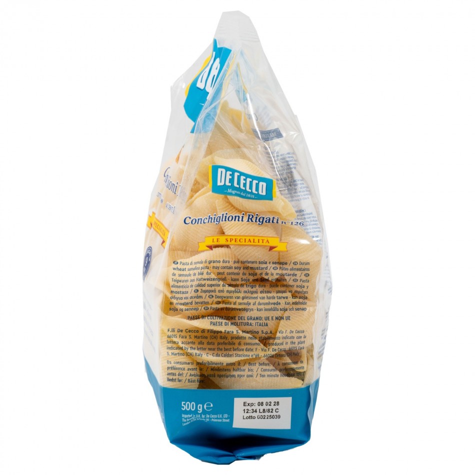 Ζυμαρικά Conchiglioni Rigati De Cecco
