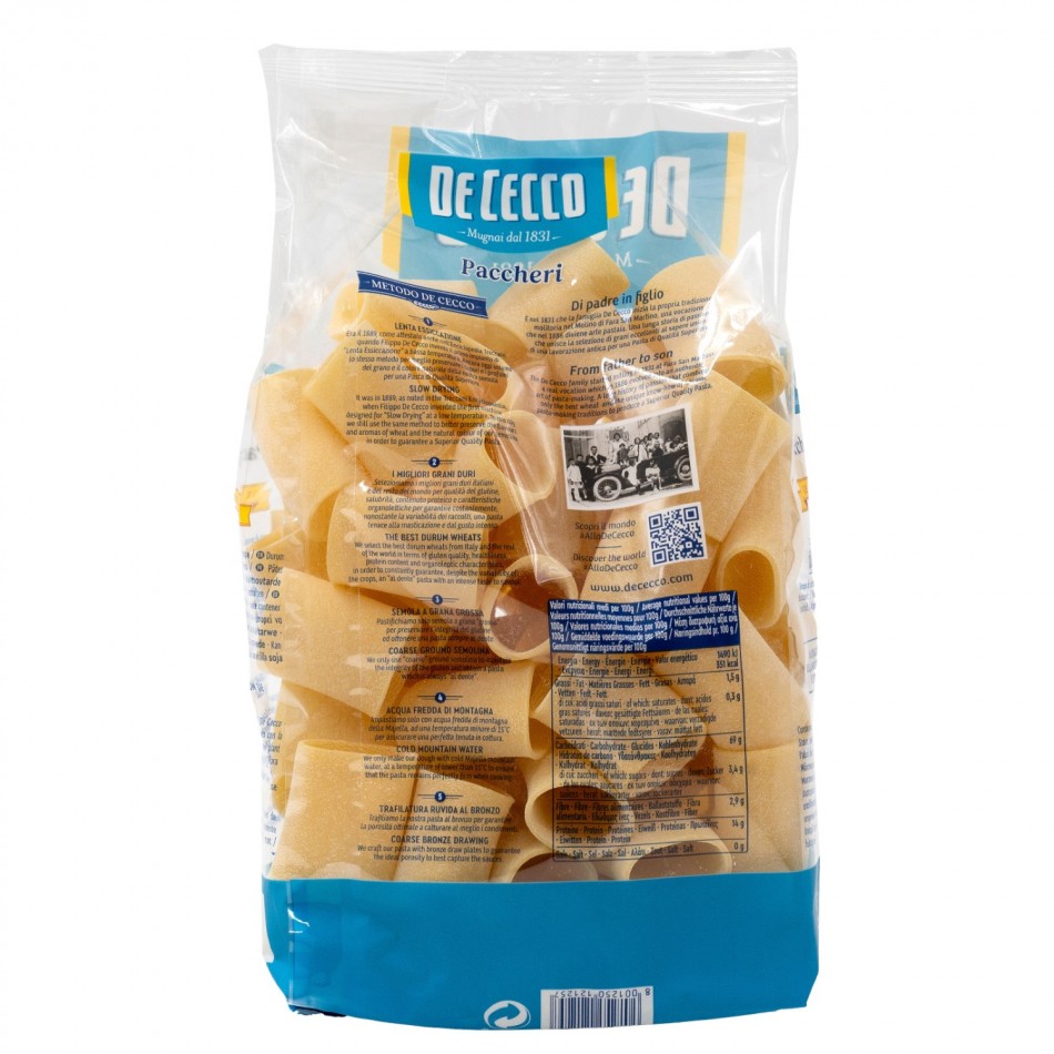 Ζυμαρικά Paccheri no. 125 De Cecco