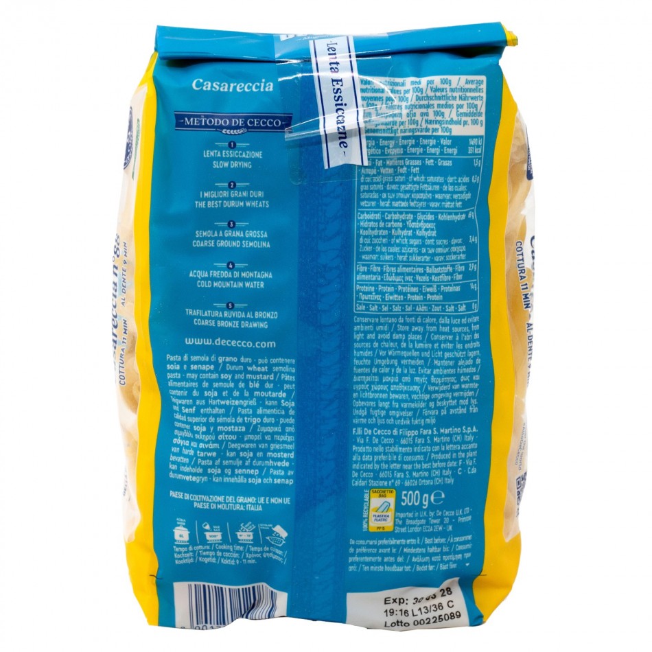 Ζυμαρικά Casareccia no. 88 De Cecco