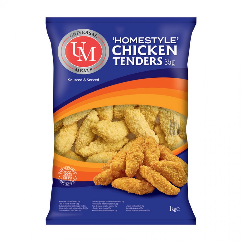 Προψημένα πανέ φιλετάκια κοτόπουλου Homestyle (35 g) Universal Meats