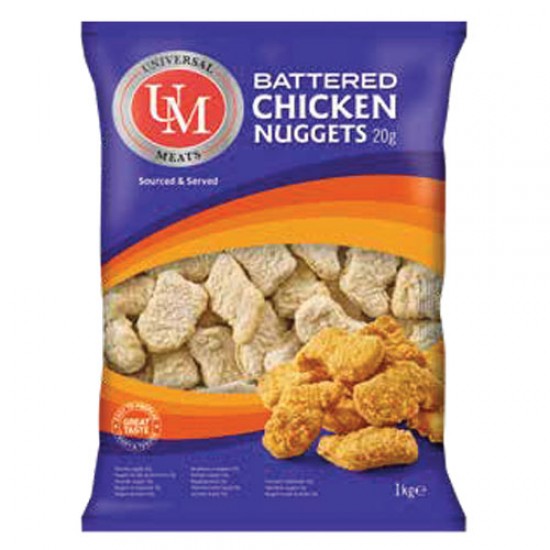 Προψημένα Battered  Chicken Nuggets (20 g) Universal Meats
