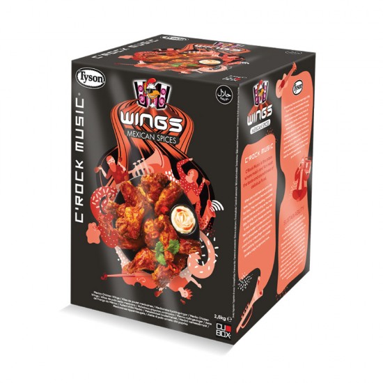 Cubox Mexico Wings (200 g) Precooked Roasted Chicken 