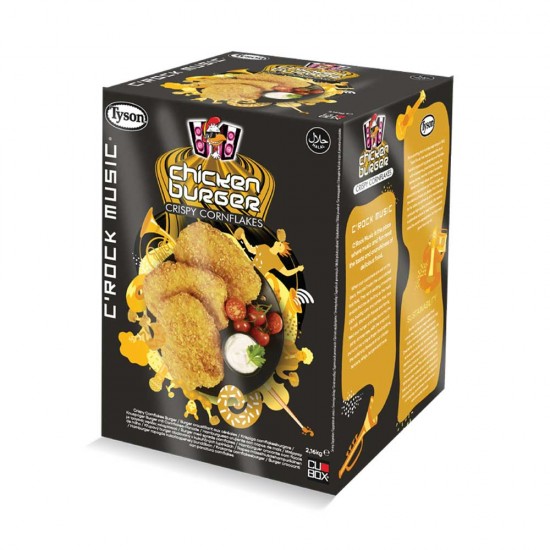 Προψημένα Μπιφτέκια Κοτόπουλου Crispy Cornflakes (90 g) Cubox 