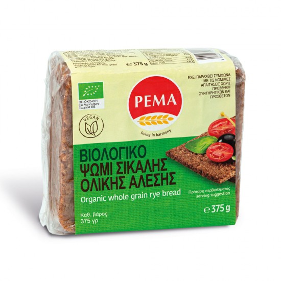 Ψωμί βιολογικό σικάλεως ολικής άλεσης Pema 