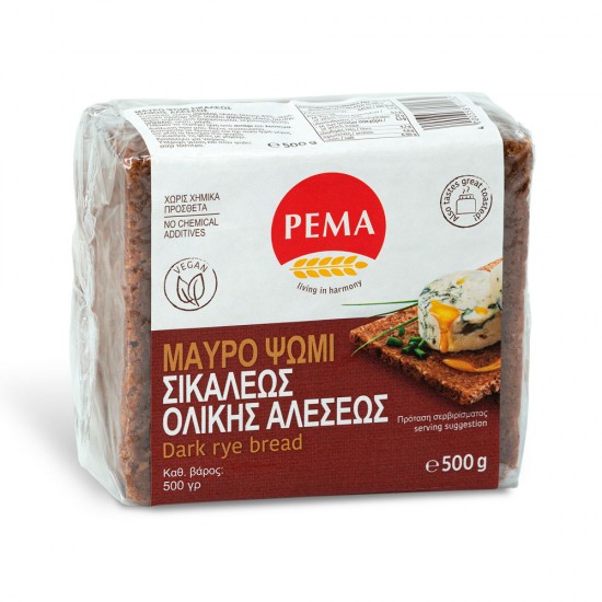 Ψωμί μαύρο σικάλεως  ολικής άλεσης Pema 