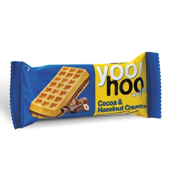 Βάφλα με γέμιση κρέμα κακάο & φουντούκι Yoo-hoo 